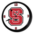 NC State Wolfpack Retro Lighted Wall Clock | The Fan-Brand | NCNCST-550-01