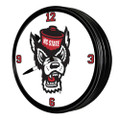 NC State Wolfpack Tuffy - Retro Lighted Wall Clock