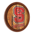 NC State Wolfpack Weathered Faux Barrel Top Sign