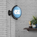 North Carolina Tar Heels Original Oval Rotating Lighted Wall Sign - Carolina Blue