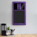 Northwestern Wildcats Chalk Note Board - Black / Purple Frame