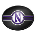 Northwestern Wildcats Oval Slimline Lighted Wall Sign - Black | The Fan-Brand | NCNWWC-140-01B