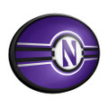 Northwestern Wildcats Oval Slimline Lighted Wall Sign - Purple