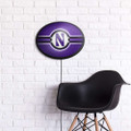 Northwestern Wildcats Oval Slimline Lighted Wall Sign - Purple