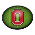 Ohio State Buckeyes On the 50 - Oval Slimline Lighted Wall Sign | The Fan-Brand | NCOHST-140-22