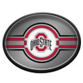 Ohio State Buckeyes Oval Slimline Lighted Wall Sign - Gray | The Fan-Brand | NCOHST-140-01B
