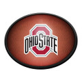 Ohio State Buckeyes Pigskin - Oval Slimline Lighted Wall Sign | The Fan-Brand | NCOHST-140-21