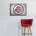 Ohio State Buckeyes Team Spirit - Framed Mirrored Wall Sign - Black
