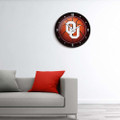 Oklahoma Sooners Basketball - Modern Disc Wall Clock