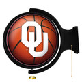 Oklahoma Sooners Basketball - Original Round Rotating Lighted Wall Sign | The Fan-Brand | NCOKLA-115-11