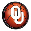 Oklahoma Sooners Basketball - Round Slimline Lighted Wall Sign | The Fan-Brand | NCOKLA-130-11