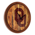 Oklahoma Sooners Branded Faux Barrel Top Wall Clock