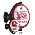 Oklahoma Sooners Double Sided Original Oval Rotating Lighted Wall Sign | The Fan-Brand | NCOKLA-125-04