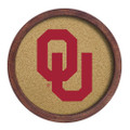 Oklahoma Sooners Faux Barrel Framed Cork Board - Color Logo | The Fan-Brand | NCOKLA-632-01A