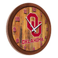 Oklahoma Sooners Faux Barrel Top Wall Clock