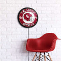 Oklahoma Sooners Football - Round Slimline Lighted Wall Sign