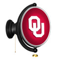 Oklahoma Sooners Original Oval Rotating Lighted Wall Sign | The Fan-Brand | NCOKLA-125-01