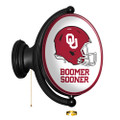 Oklahoma Sooners Original Oval Rotating Lighted Wall Sign | The Fan-Brand | NCOKLA-125-03