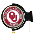 Oklahoma Sooners Original Round Rotating Lighted Wall Sign | The Fan-Brand | NCOKLA-115-01