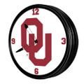 Oklahoma Sooners Retro Lighted Wall Clock