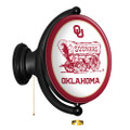 Oklahoma Sooners Schooner - Original Oval Rotating Lighted Wall Sign | The Fan-Brand | NCOKLA-125-02