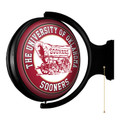 Oklahoma Sooners Schooner - Original Round Rotating Lighted Wall Sign