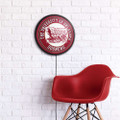 Oklahoma Sooners Schooner - Round Slimline Lighted Wall Sign