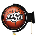 Oklahoma State Cowboys Basketball - Original Round Rotating Lighted Wall Sign | The Fan-Brand | NCOKST-115-11