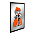Oklahoma State Cowboys Mascot - Framed Mirrored Wall Sign - Black Edge