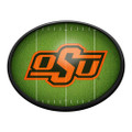 Oklahoma State Cowboys On the 50 - Oval Slimline Lighted Wall Sign | The Fan-Brand | NCOKST-140-22