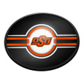 Oklahoma State Cowboys Oval Slimline Lighted Wall Sign - Black | The Fan-Brand | NCOKST-140-01A