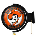 Oklahoma State Cowboys Pete - Original Round Rotating Lighted Wall Sign | The Fan-Brand | NCOKST-115-02