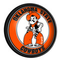 Oklahoma State Cowboys Pistol Pete - Round Slimline Lighted Wall Sign | The Fan-Brand | NCOKST-130-03