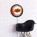 Oklahoma State Cowboys Round Slimline Lighted Wall Sign