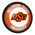 Oklahoma State Cowboys Round Slimline Lighted Wall Sign | The Fan-Brand | NCOKST-130-01