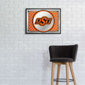 Oklahoma State Cowboys Team Spirit - Framed Mirrored Wall Sign - Orange