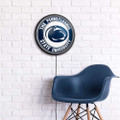 Penn State Nittany Lions Round Slimline Lighted Wall Sign - Blue / White