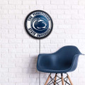 Penn State Nittany Lions Round Slimline Lighted Wall Sign - White / Blue