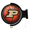 Purdue Boilermakers Basketball - Original Round Rotating Lighted Wall Sign | The Fan-Brand | NCPURD-115-11