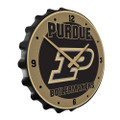 Purdue Boilermakers Bottle Cap Wall Clock - Black