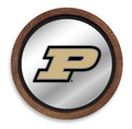 Purdue Boilermakers Faux Barrel Top Mirrored Wall Sign - Black Edge | The Fan-Brand | NCPURD-245-01A