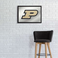 Purdue Boilermakers Framed Mirrored Wall Sign - Black Edge