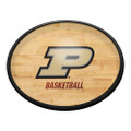 Purdue Boilermakers Hardwood - Oval Slimline Lighted Wall Sign | The Fan-Brand | NCPURD-140-12