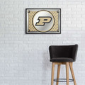 Purdue Boilermakers Team Spirit - Framed Mirrored Wall Sign - Gold