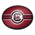 South Carolina Gamecocks Oval Slimline Lighted Wall Sign - Garnet | The Fan-Brand | NCSCGC-140-01A