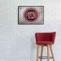 South Carolina Gamecocks Team Spirit - Framed Mirrored Wall Sign - Mirrored