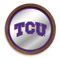 TCU Horned Frogs Faux Barrel Top Mirrored Wall Sign | The Fan-Brand | NCTCUH-245-01