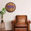 TCU Horned Frogs Faux Barrel Top Sign