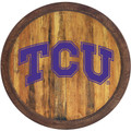 TCU Horned Frogs Faux Barrel Top Sign | The Fan-Brand | NCTCUH-240-01
