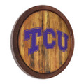 TCU Horned Frogs Faux Barrel Top Sign